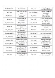 English Worksheet: TENSES DOMINO!!!