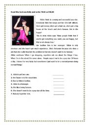 English Worksheet: Abbie Hook ( The singer )