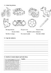 English worksheet: Easy Practising Page