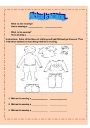 English worksheet: Wearing Michael