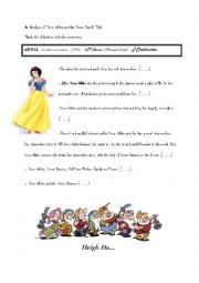 An Analysis Of Snow White And The Seven Dwarfs Tale Esl Worksheet By Basakcd