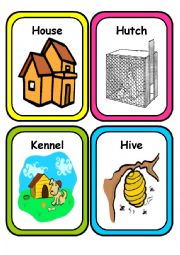 ANIMAL HOMES - Flash Cards - Part 1 