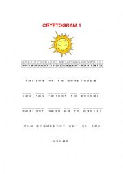 English Worksheet: 2 summer cryptograms