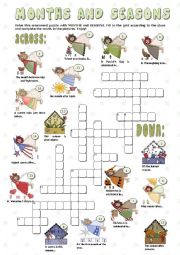 MONTHS and SEASONS - crosswords