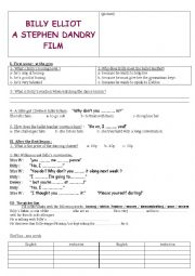 English Worksheet: Billy Eliott 