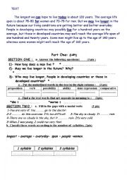 English Worksheet: TEST