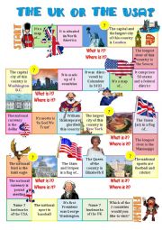 The UK or the USA-board game