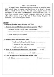 English Worksheet: full exam