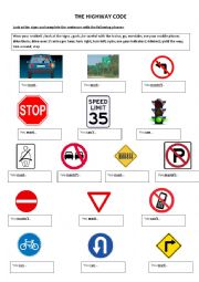 Road signs worksheets