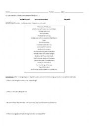 English worksheet: Langston Hughess 