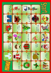 Christmas Party board game - ESL worksheet by elfelena