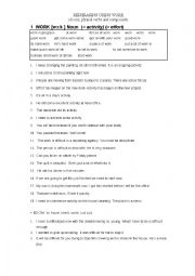 English Worksheet: Rephrasing using WORK, idioms, phrasal verbs and compounds