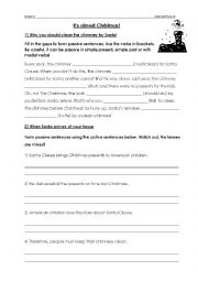 English Worksheet: Exercise Passive about Santa Clause