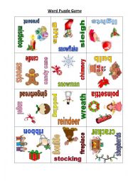 Christmas Puzzle Game - ESL worksheet by kristynatyna