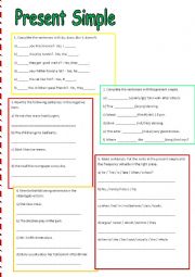 English Worksheet: Present Simple exercise