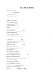 English Worksheet: Train - Shake up Christmas