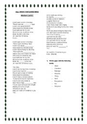 English Worksheet: Christmas Song