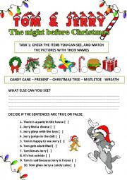 Christmas Video Activity: Tom & Jerry - A night before Christmas