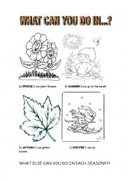 English Worksheet: Seasons