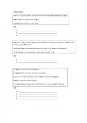 English Worksheet: Modal Verbs