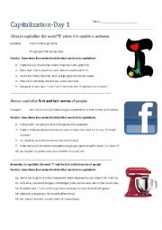 English Worksheet: Capitalization Rules and Practice