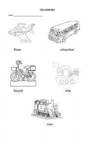 English Worksheet: transport