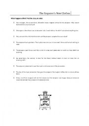 English Worksheet: The Emperors New Clothes