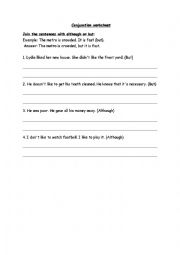 English Worksheet: Conjunction worksheet