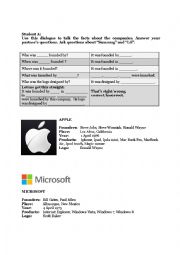 English Worksheet: Apple_Microsoft_Past_Passive