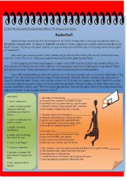 Basketball (Reading +  Activity + Answer Key)