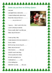 Santa Can You Hear Me By B Spears Esl Worksheet By Gingertania