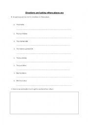 English Worksheet: Directions