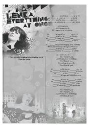 English Worksheet: Lenka - Everything I want