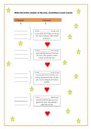 English Worksheet: Months and Seasons