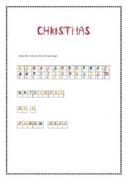 English Worksheet: Christmas Break the code