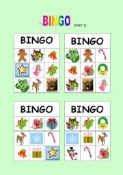 English Worksheet: Christmas Bingo Part 2