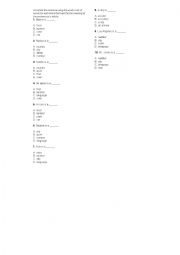 English Worksheet: Basic Vocabulary