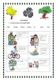 English Worksheet: environment