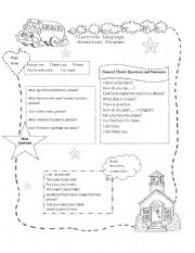 English Worksheet: Classroom Expressions