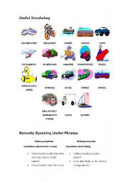 English worksheet: Transports