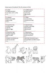 can you guess the animals? - ESL worksheet by roxy58
