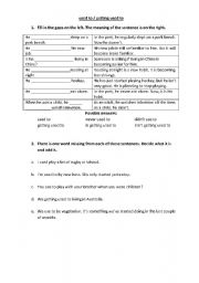 English worksheet: used to
