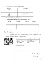 English Worksheet: activities