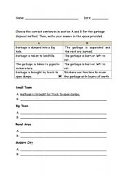 English Worksheet: saving our environment