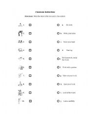 English Worksheet: Classroom Instruction