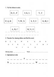 English Worksheet: the alphabet