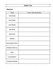 English Worksheet: School Ties Movie