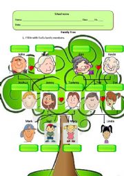English Worksheet: Tods family tree