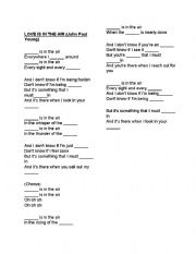 English Worksheet: gap filling for Valentines Day