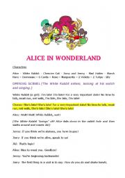 ALICE IN WONDERLAND - script for a play